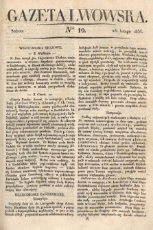 Gazeta Lwowska. 1836, nr 19