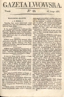 Gazeta Lwowska. 1836, nr 20