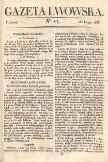 Gazeta Lwowska. 1836, nr 21