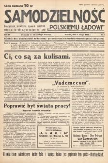 Samodzielność : dwutygodnik poświęcony sprawom samodzielności kulturalno - gospodarczej czyli „polskiemu ładowi". 1938, nr 3