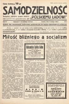 Samodzielność : dwutygodnik poświęcony sprawom samodzielności kulturalno - gospodarczej czyli „polskiemu ładowi". 1938, nr 4