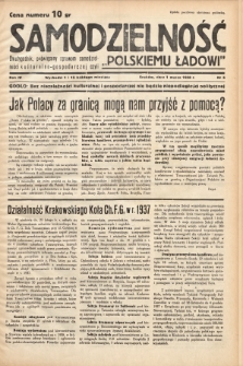 Samodzielność : dwutygodnik poświęcony sprawom samodzielności kulturalno - gospodarczej czyli „polskiemu ładowi". 1938, nr 5