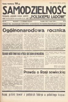 Samodzielność : dwutygodnik poświęcony sprawom samodzielności kulturalno - gospodarczej czyli „polskiemu ładowi". 1938, nr 9