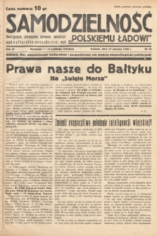 Samodzielność : dwutygodnik poświęcony sprawom samodzielności kulturalno - gospodarczej czyli „polskiemu ładowi". 1938, nr 12