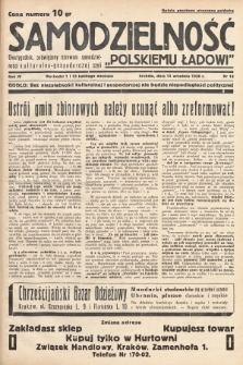 Samodzielność : dwutygodnik poświęcony sprawom samodzielności kulturalno - gospodarczej czyli „polskiemu ładowi". 1938, nr 18