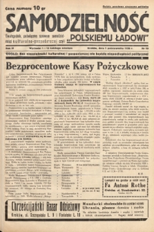 Samodzielność : dwutygodnik poświęcony sprawom samodzielności kulturalno - gospodarczej czyli „polskiemu ładowi". 1938, nr 19