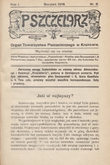 Pszczelarz : organ Towarzystwa Pszczelniczego w Krakowie. 1918, nr 8