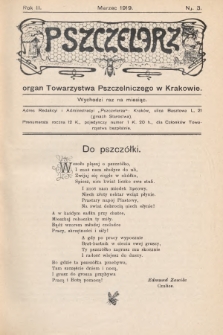 Pszczelarz : organ Towarzystwa Pszczelniczego w Krakowie. 1919, nr 3
