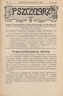 Pszczelarz : organ Towarzystwa Pszczelniczego w Krakowie. 1919, nr 8-9