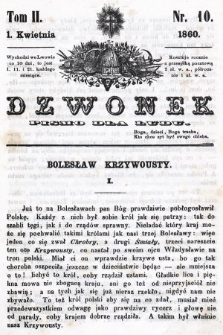 Dzwonek : pismo dla ludu. T. 2, 1860, nr 10