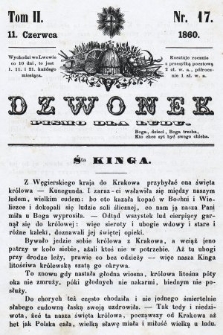 Dzwonek : pismo dla ludu. T. 2, 1860, nr 17