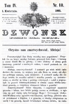 Dzwonek : pismo dla ludu. T. 4, 1861, nr 10