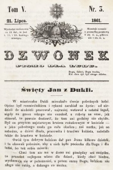 Dzwonek : pismo dla ludu. T. 5, 1861, nr 3