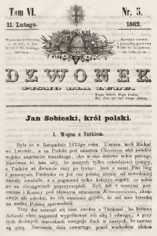 Dzwonek : pismo dla ludu. T. 6, 1862, nr 5