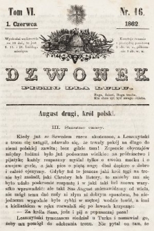 Dzwonek : pismo dla ludu. T. 6, 1862, nr 16