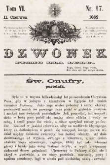 Dzwonek : pismo dla ludu. T. 6, 1862, nr 17