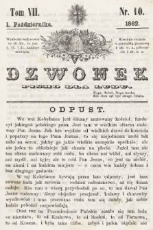 Dzwonek : pismo dla ludu. T. 7, 1862, nr 10