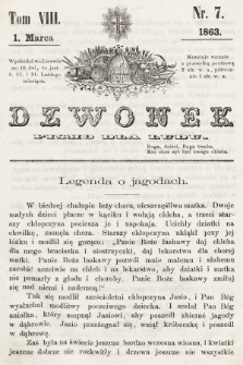 Dzwonek : pismo dla ludu. T. 8, 1863, nr 7