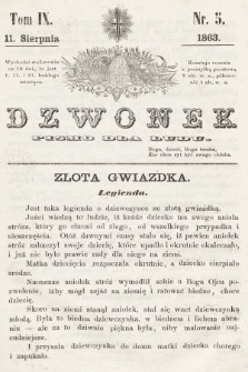 Dzwonek : pismo dla ludu. T. 9, 1863, nr 5
