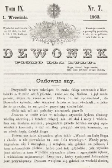 Dzwonek : pismo dla ludu. T. 9, 1863, nr 7