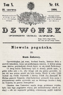 Dzwonek : pismo dla ludu. T. 10, 1864, nr 18