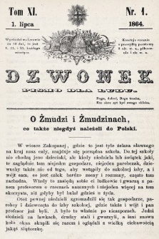 Dzwonek : pismo dla ludu. T. 11, 1864, nr 1