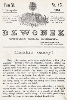 Dzwonek : pismo dla ludu. T. 11, 1864, nr 13