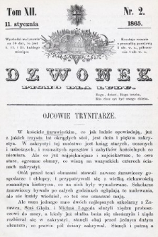 Dzwonek : pismo dla ludu. T. 12, 1865, nr 2