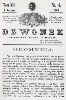 Dzwonek : pismo dla ludu. T. 12, 1865, nr 4