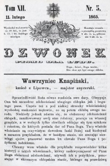 Dzwonek : pismo dla ludu. T. 12, 1865, nr 5