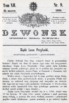 Dzwonek : pismo dla ludu. T. 12, 1865, nr 9