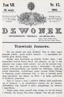 Dzwonek : pismo dla ludu. T. 12, 1865, nr 15