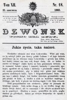 Dzwonek : pismo dla ludu. T. 12, 1865, nr 18