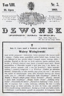 Dzwonek : pismo dla ludu. T. 13, 1865, nr 3