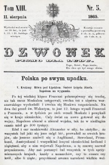 Dzwonek : pismo dla ludu. T. 13, 1865, nr 5