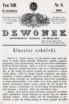 Dzwonek : pismo dla ludu. T. 13, 1865, nr 8