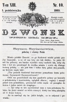 Dzwonek : pismo dla ludu. T. 13, 1865, nr 10