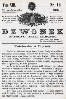 Dzwonek : pismo dla ludu. T. 13, 1865, nr 12