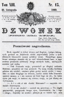 Dzwonek : pismo dla ludu. T. 13, 1865, nr 15