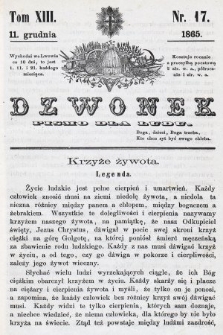 Dzwonek : pismo dla ludu. T. 13, 1865, nr 17