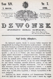 Dzwonek : pismo dla ludu. T. 14, 1866, nr 7