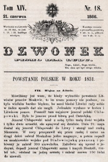 Dzwonek : pismo dla ludu. T. 14, 1866, nr 18