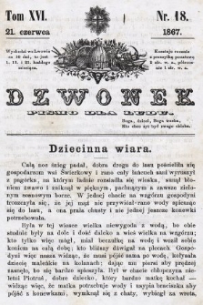 Dzwonek : pismo dla ludu. T. 16, 1867, nr 18