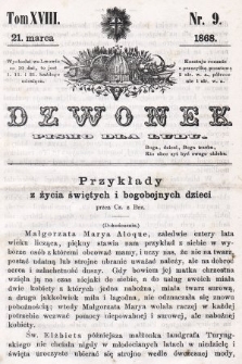 Dzwonek : pismo dla ludu. T. 18, 1868, nr 9