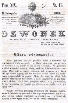 Dzwonek : pismo dla ludu. T. 19, 1868, nr 15
