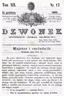 Dzwonek : pismo dla ludu. T. 19, 1868, nr 17