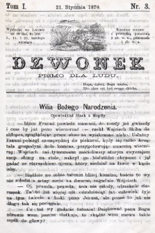 Dzwonek : pismo dla ludu. Nowa Serya. R. 11, 1870, T. 1, nr 3