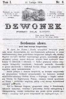 Dzwonek : pismo dla ludu. Nowa Serya. R. 11, 1870, T. 1, nr 6