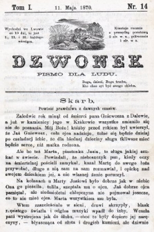 Dzwonek : pismo dla ludu. Nowa Serya. R. 11, 1870, T. 1, nr 14