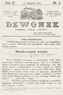 Dzwonek : pismo dla ludu. Nowa Serya. R. 11, 1870, T. 2, nr 5
